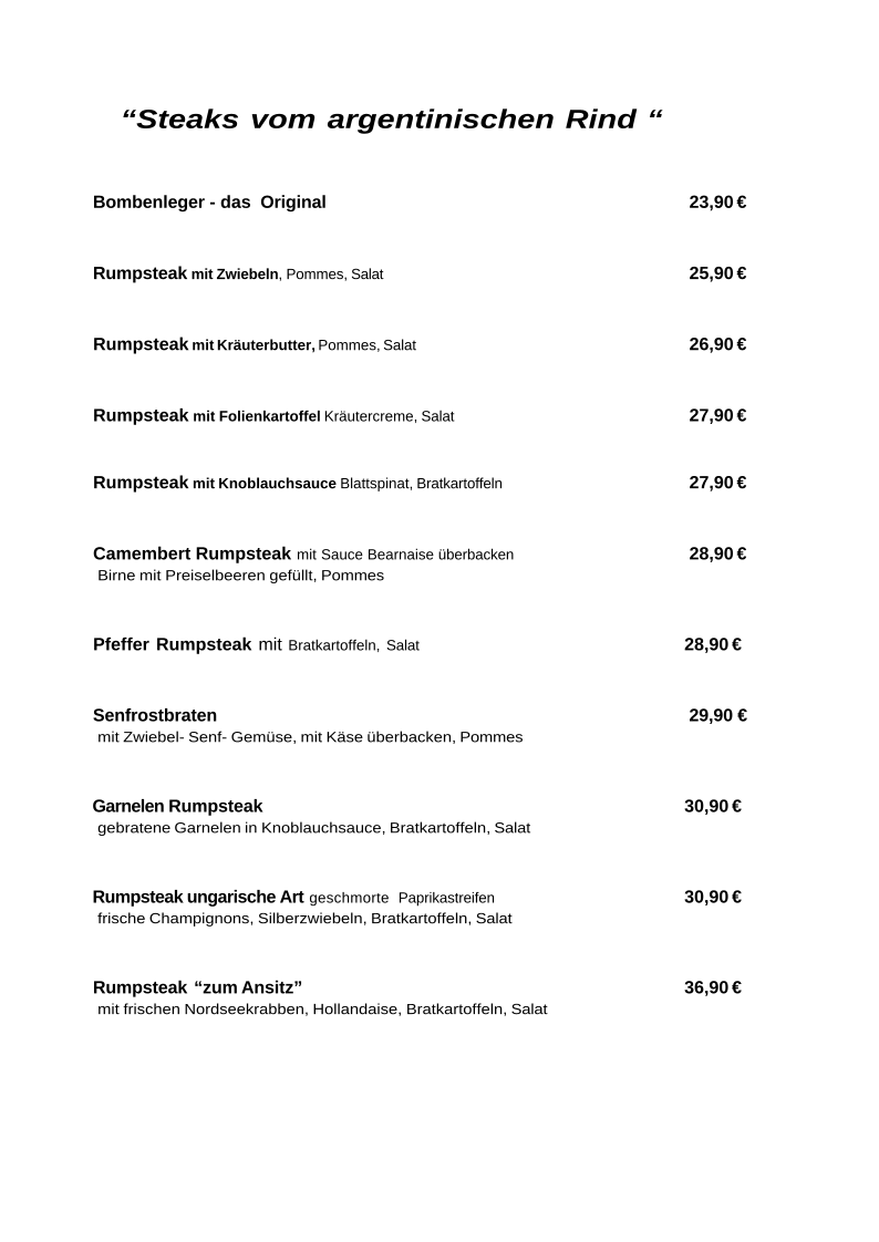 Speisekarte photo 3