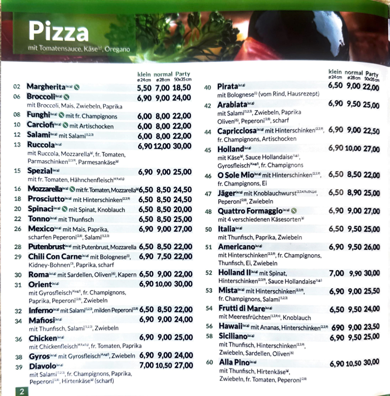 Speisekarte photo 3
