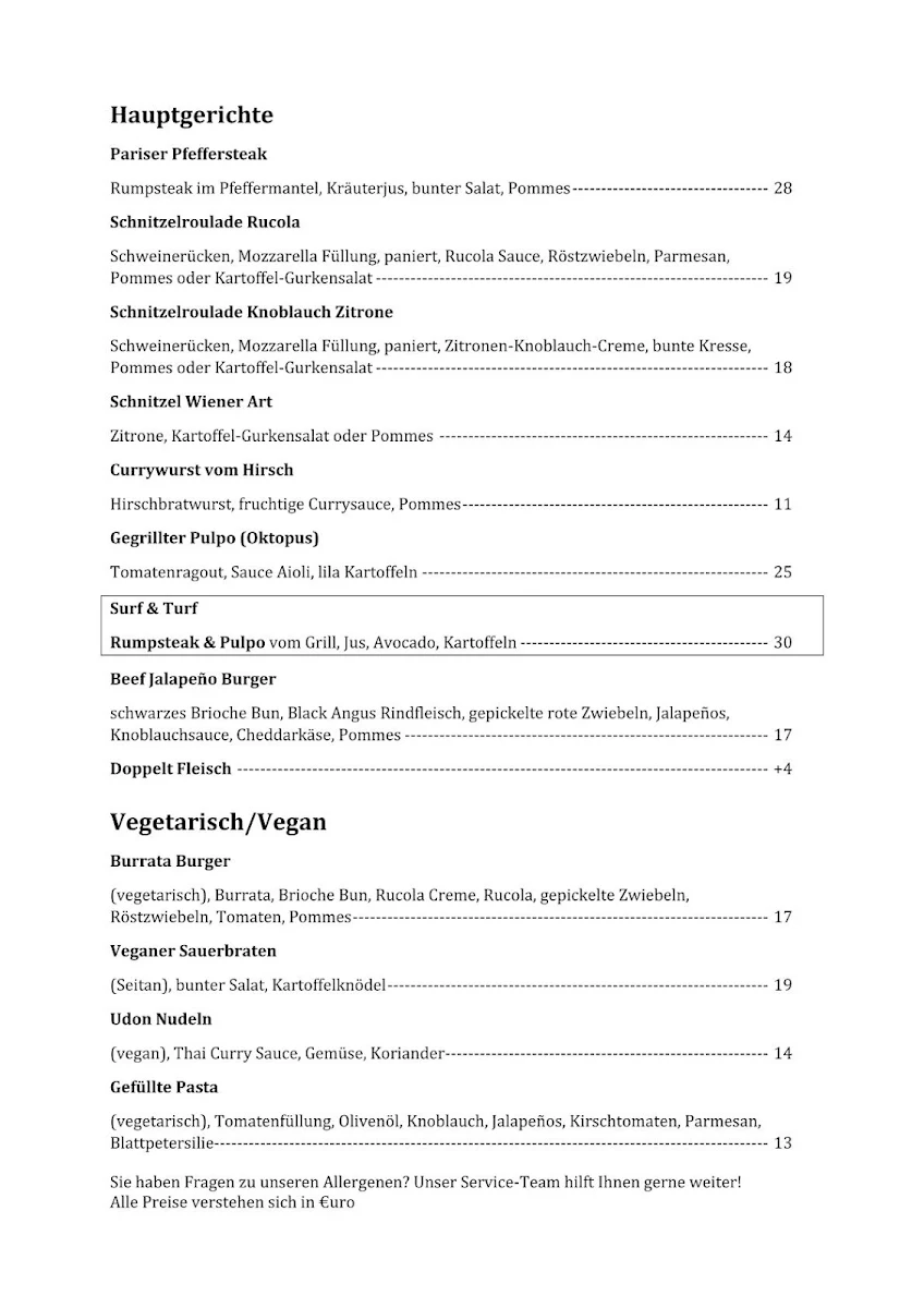 Speisekarte photo 2