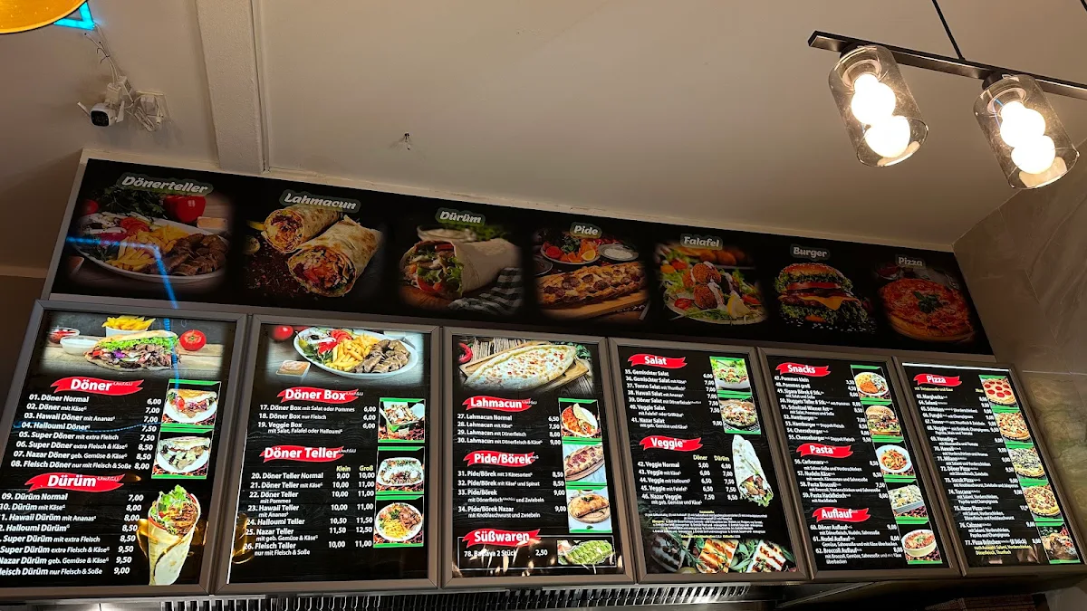 Speisekarte, Nazar Döner Pizza Kebab Haus