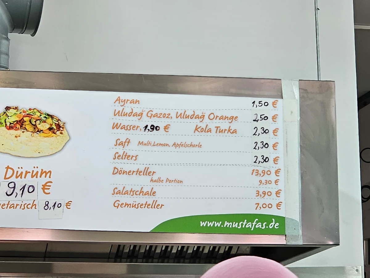 Speisekarte, Mustafa's Gemüse Kebap