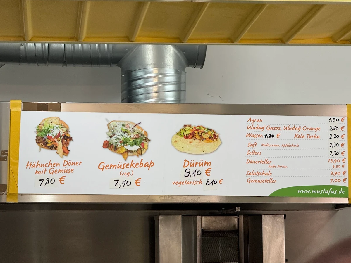 Speisekarte, Mustafa's Gemüse Kebap