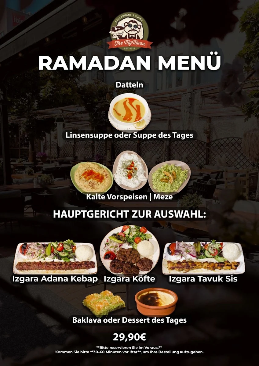 Speisekarte, The MyMoon Restaurant & Lounge