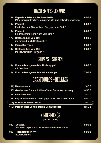 Speisekarte photo 9