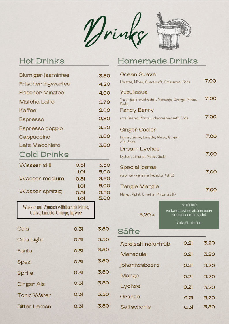 Speisekarte, Mori Moto Restaurant