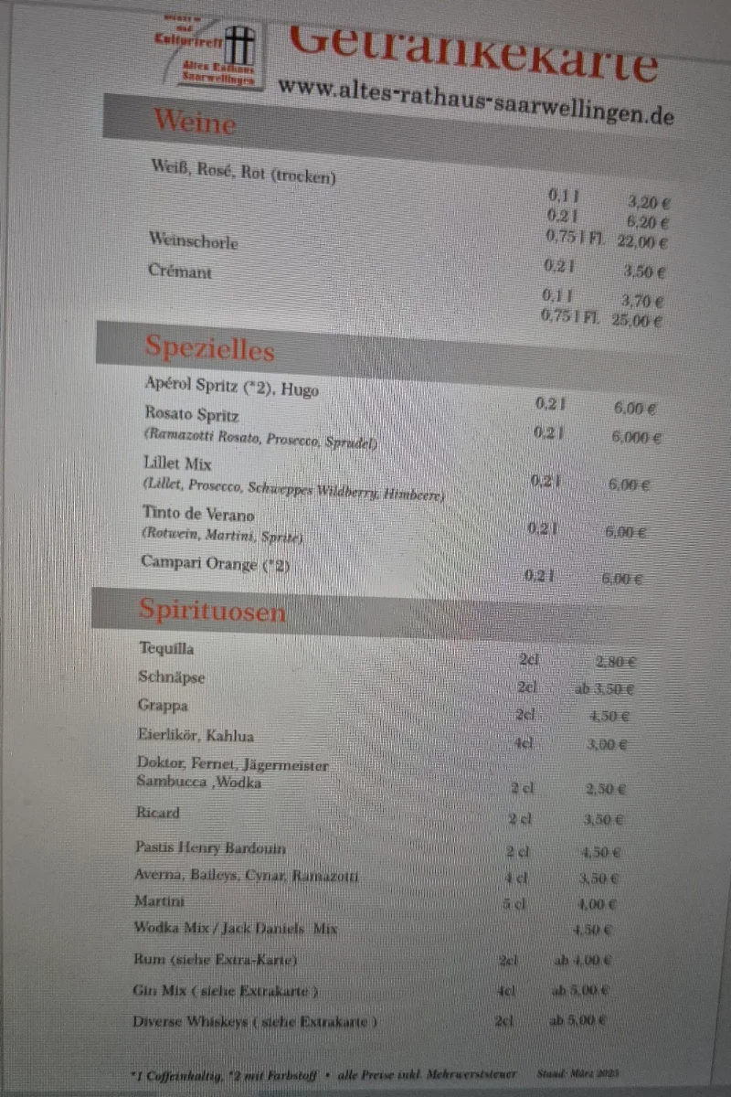 Speisekarte photo 1