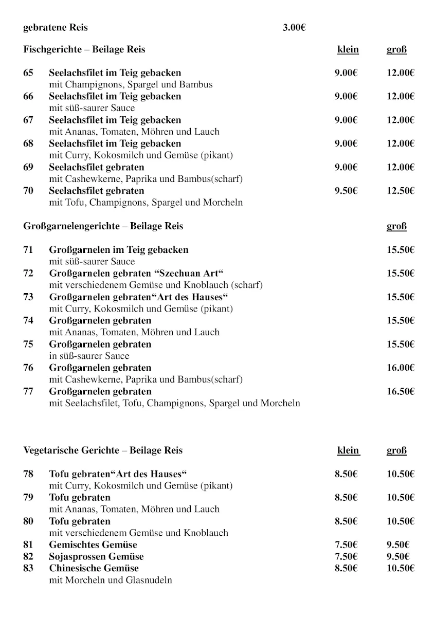 Speisekarte photo 1