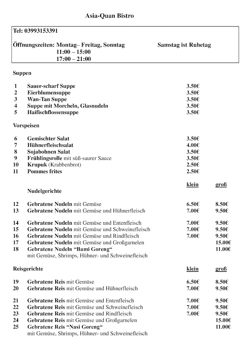 Speisekarte photo 2