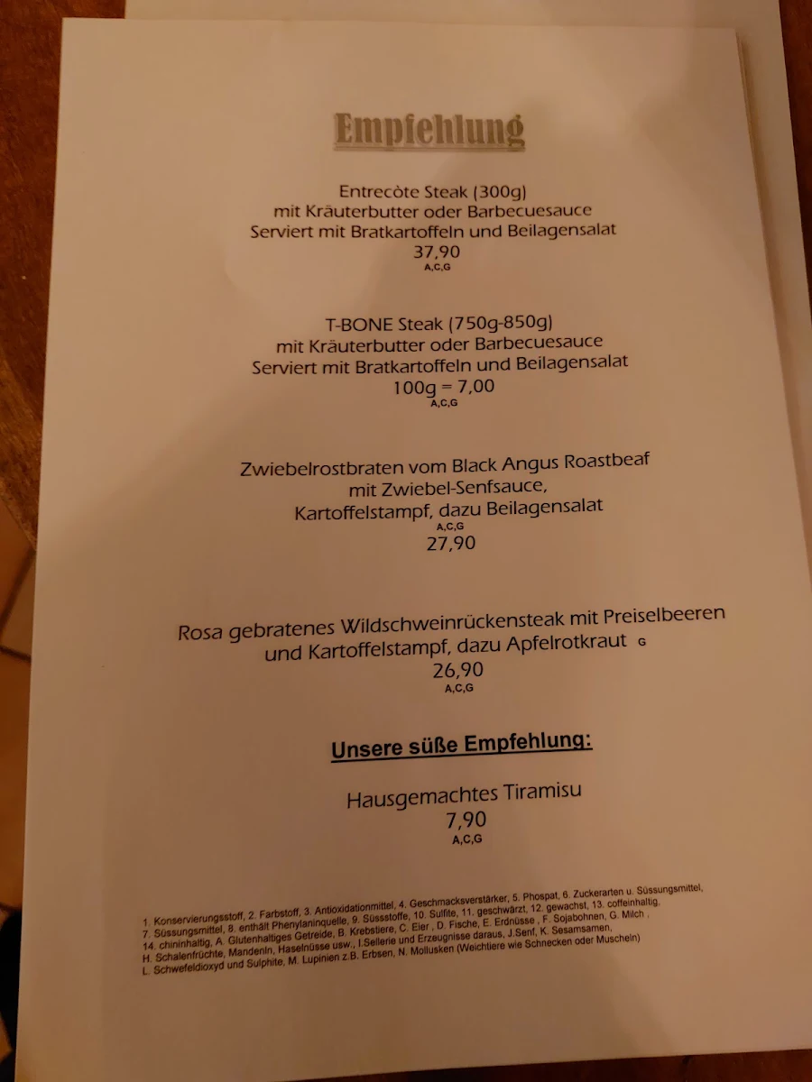 Speisekarte photo 3
