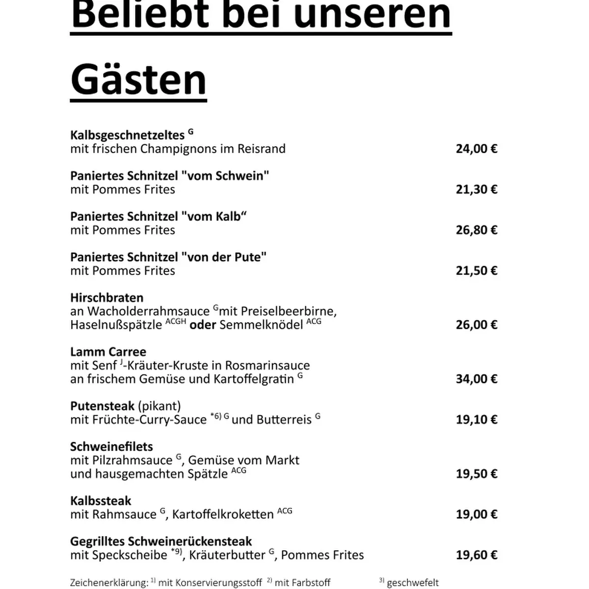 Speisekarte photo 1