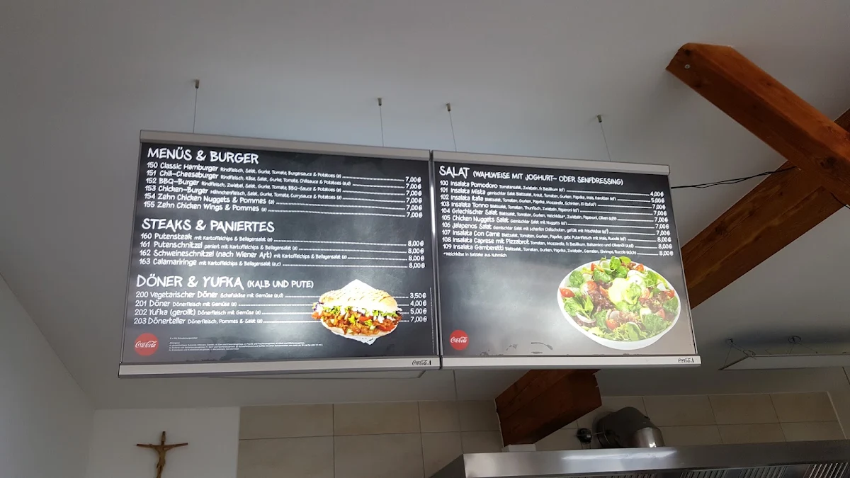 Speisekarte, La Luna Pizzeria