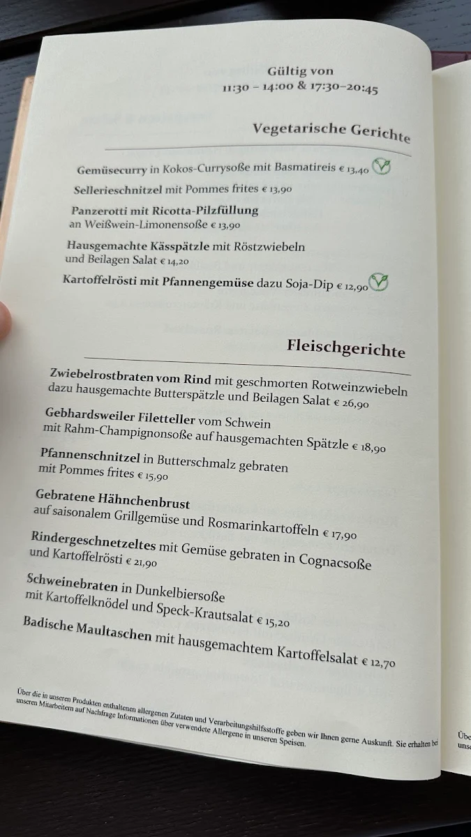 Speisekarte photo 3