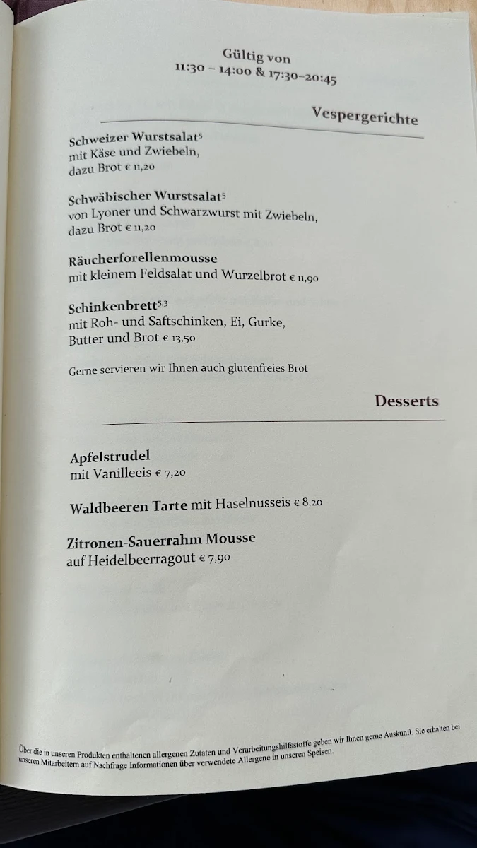 Speisekarte photo 4