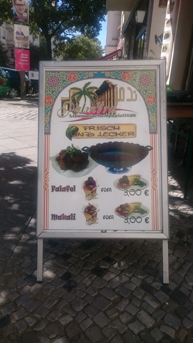 Speisekarte, Restaurant Palmyra