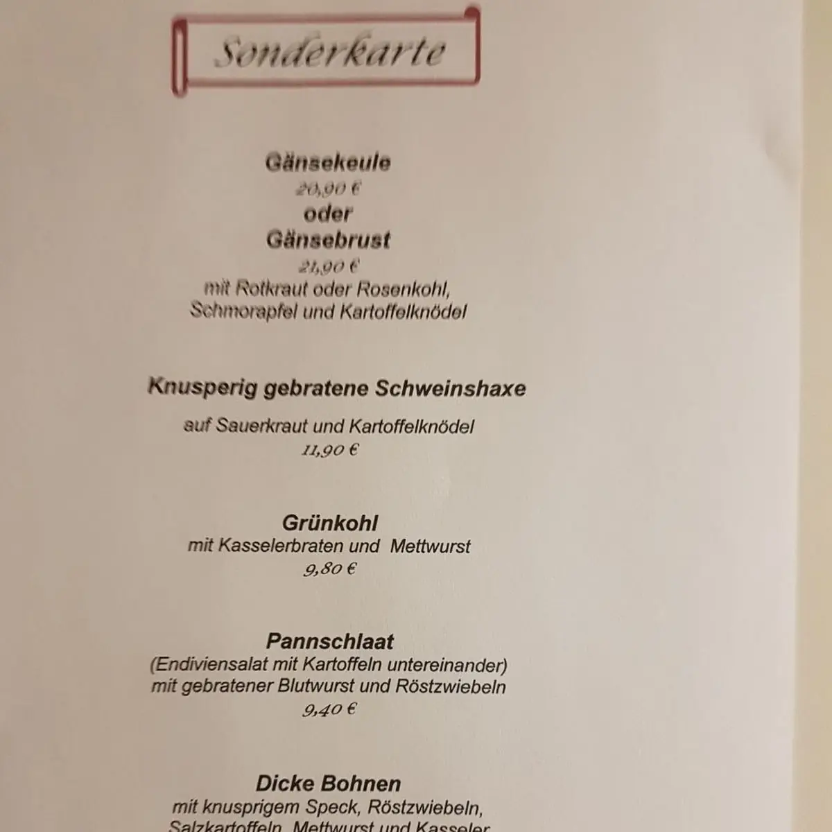 Speisekarte photo 4