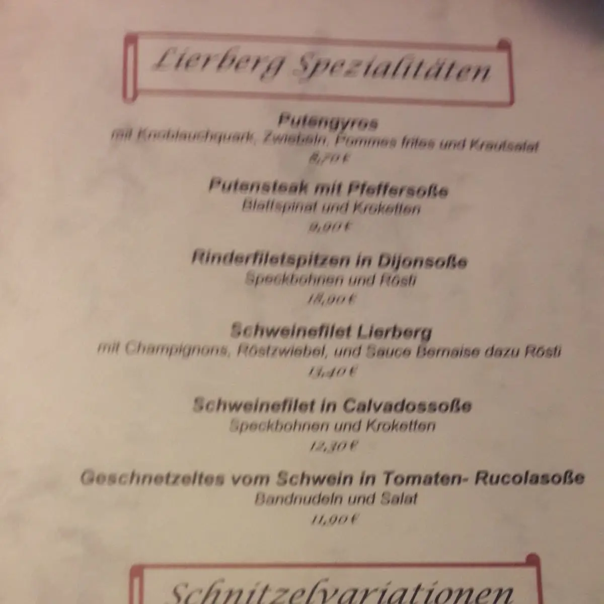 Speisekarte photo 8