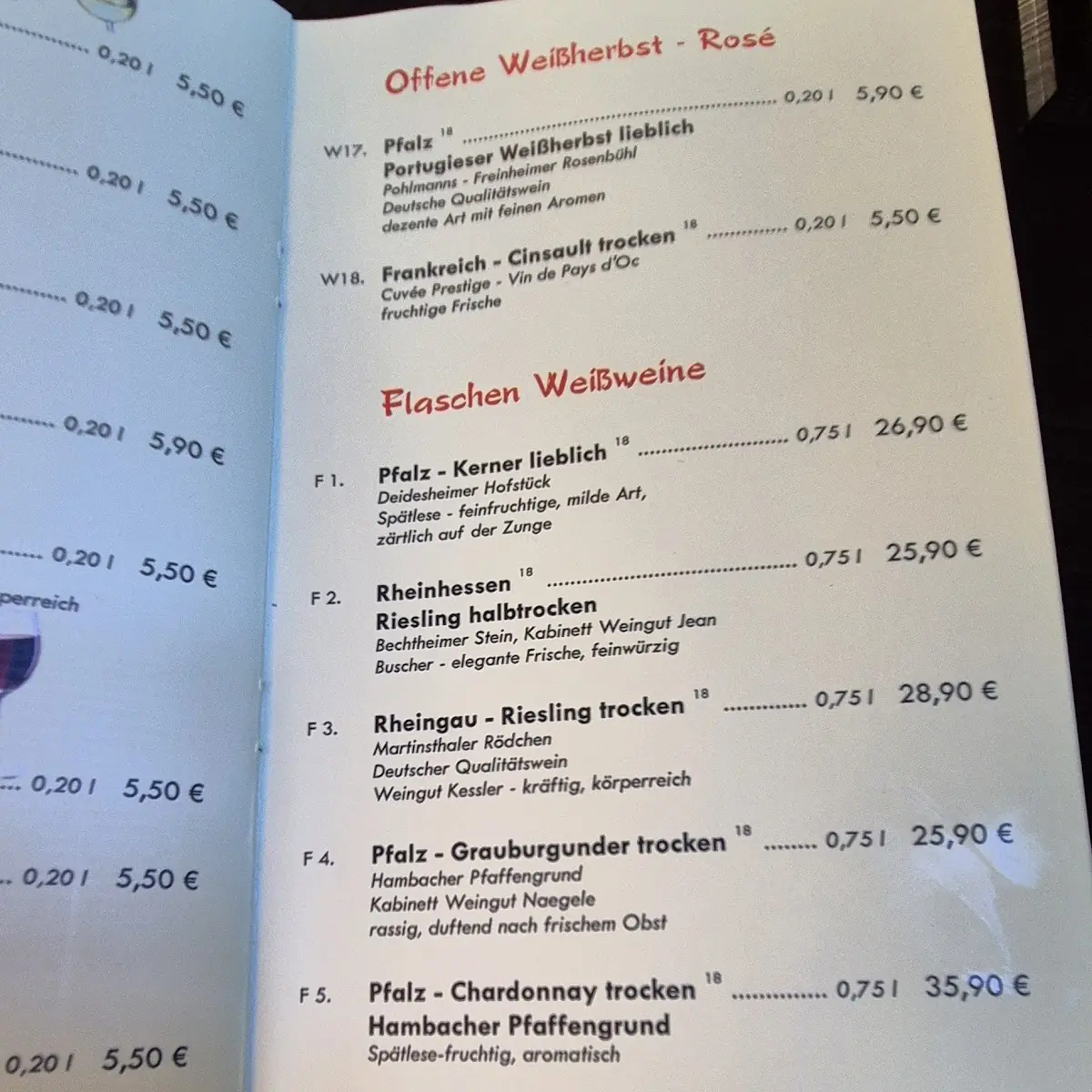 Speisekarte photo 3
