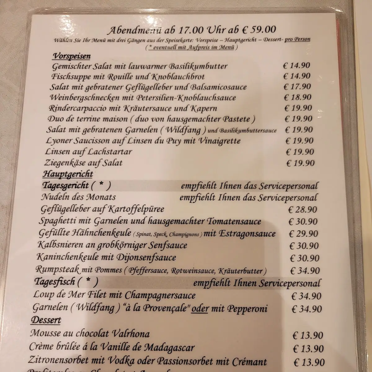 Speisekarte photo 3