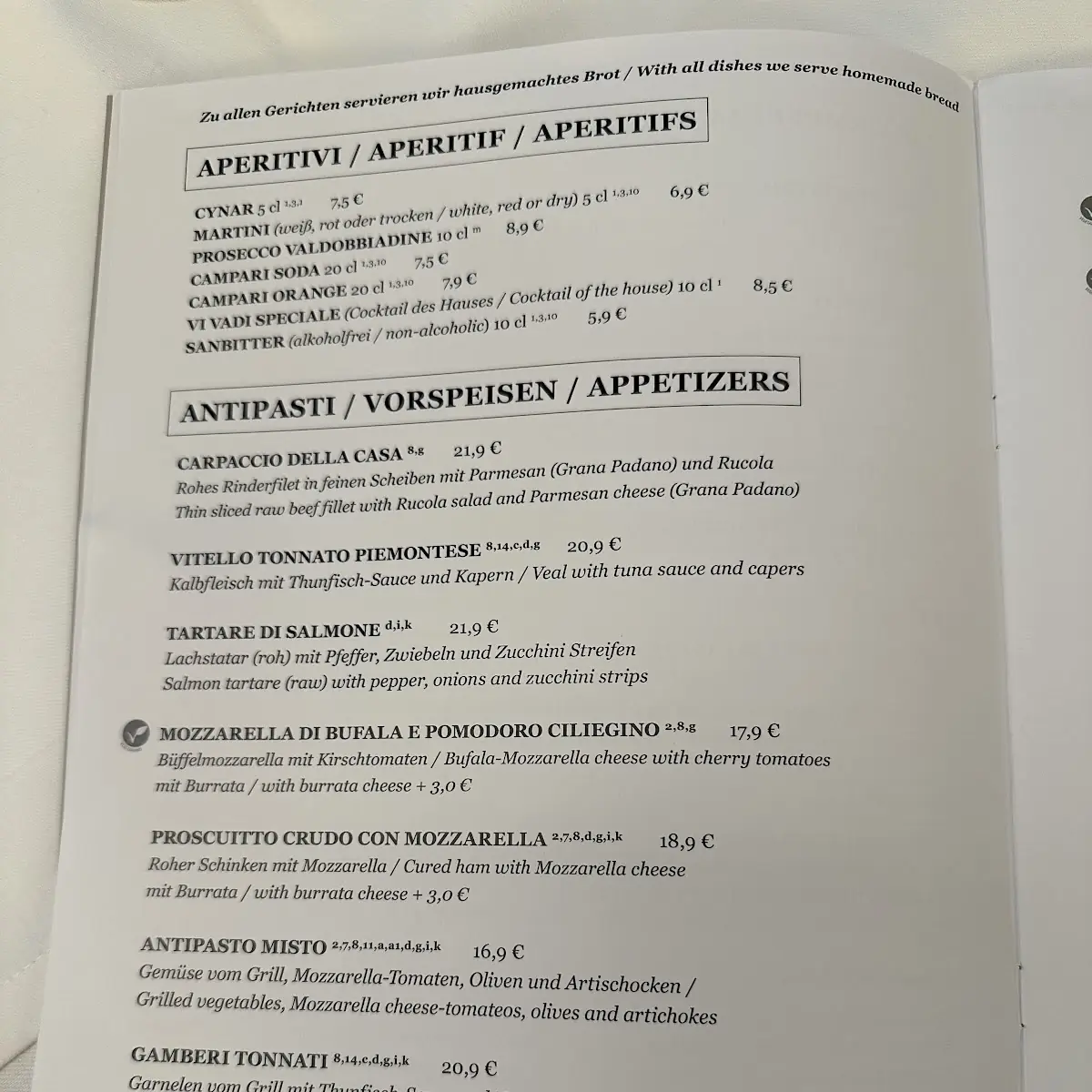 Speisekarte photo 1