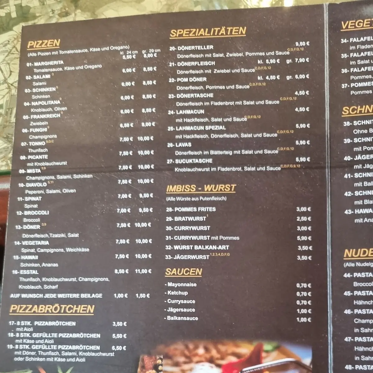 Speisekarte photo 1