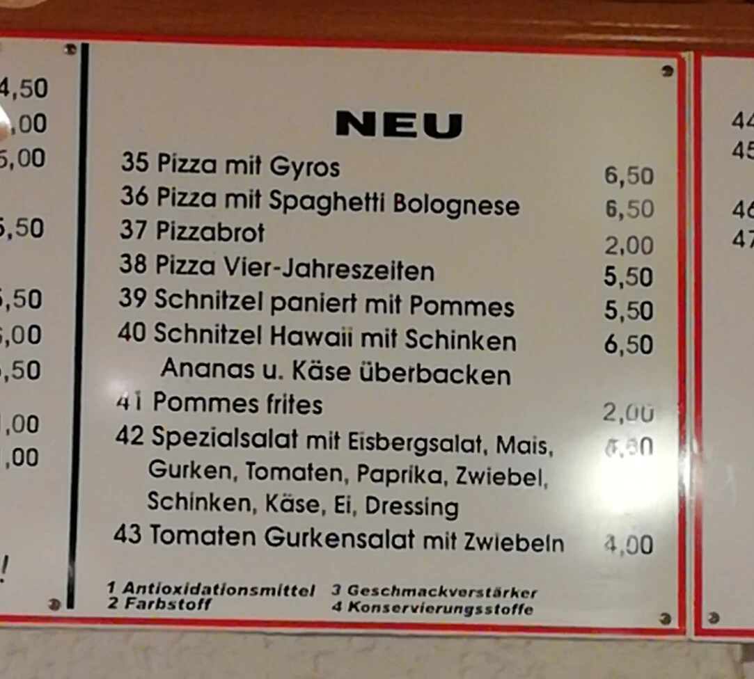 Speisekarte photo 5
