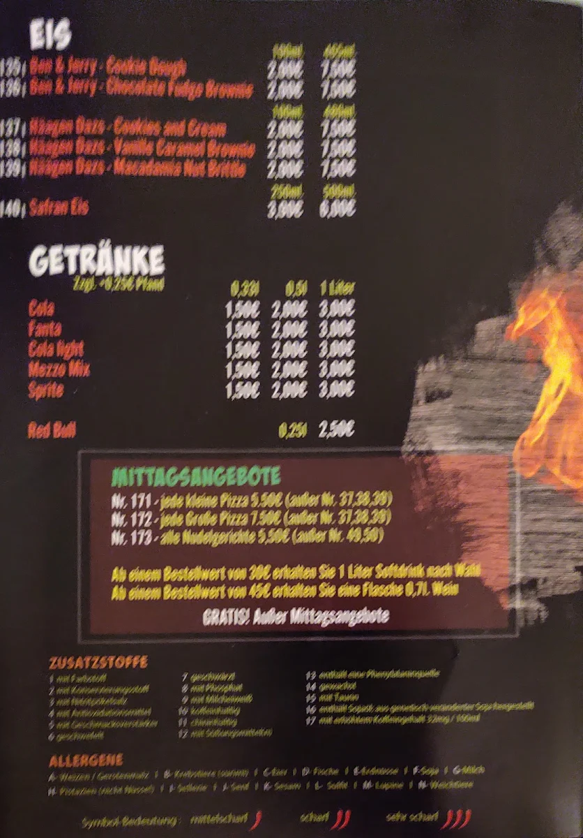 Speisekarte, Amir (Pizza,Pasta,Döner,Burger,Schnitzel,Salat,orientalische Küche& More