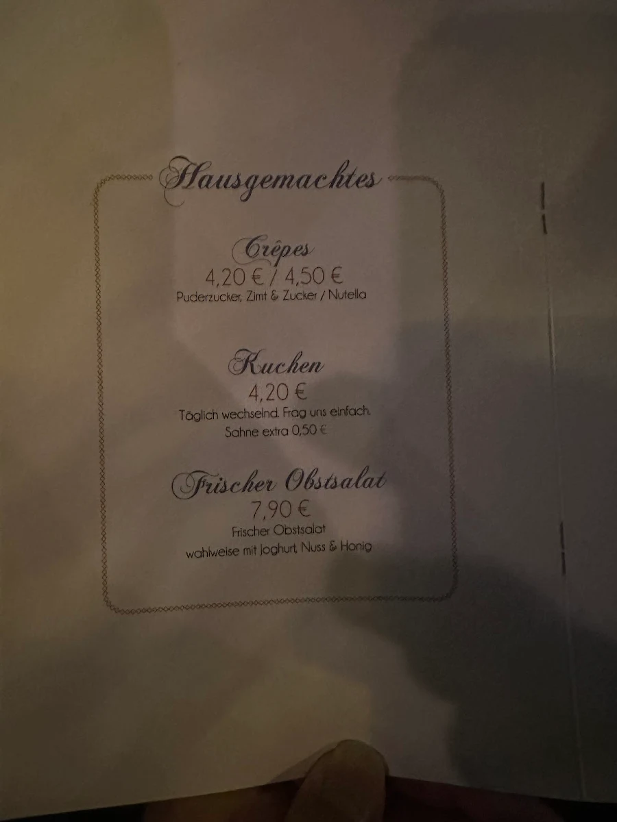 Speisekarte, Suli's
