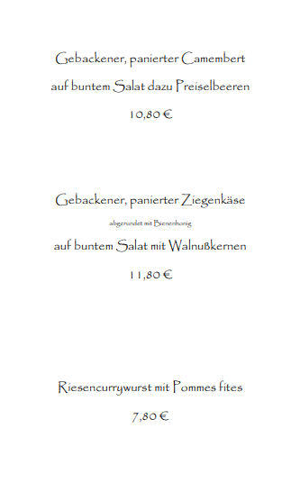 Speisekarte photo 4