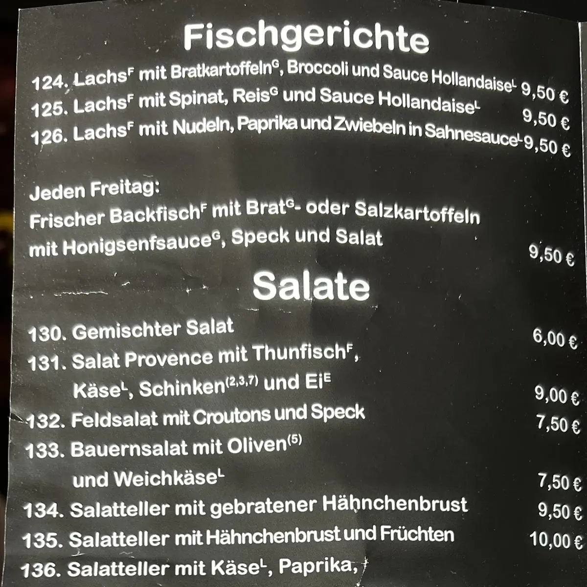 Speisekarte, Baguetterie de Provence - Mönchengladbach