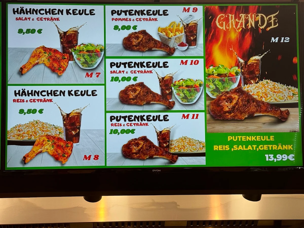 Speisekarte, Palmengrill Gießen