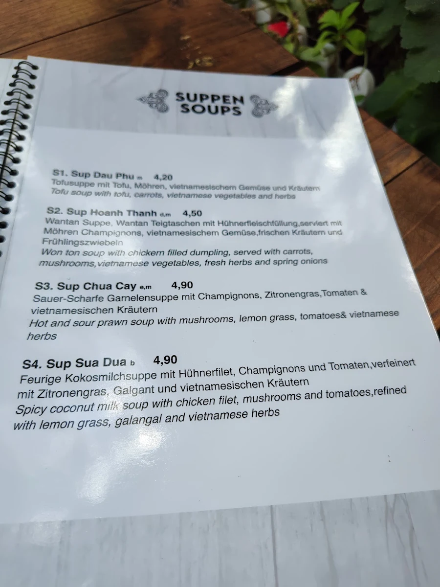 Speisekarte, Chum's