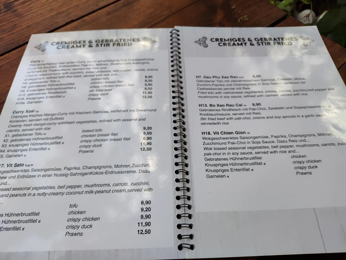 Speisekarte, Chum's