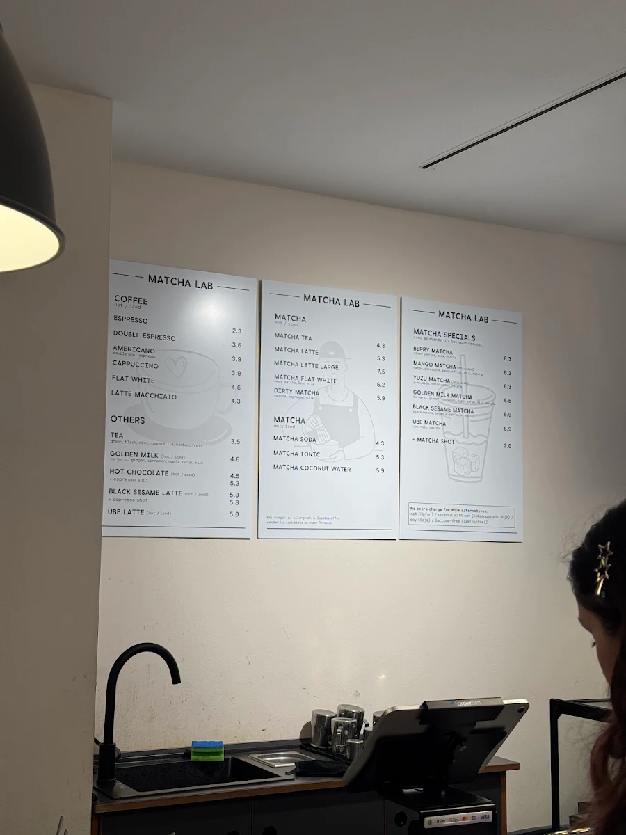 Speisekarte, Matcha Lab
