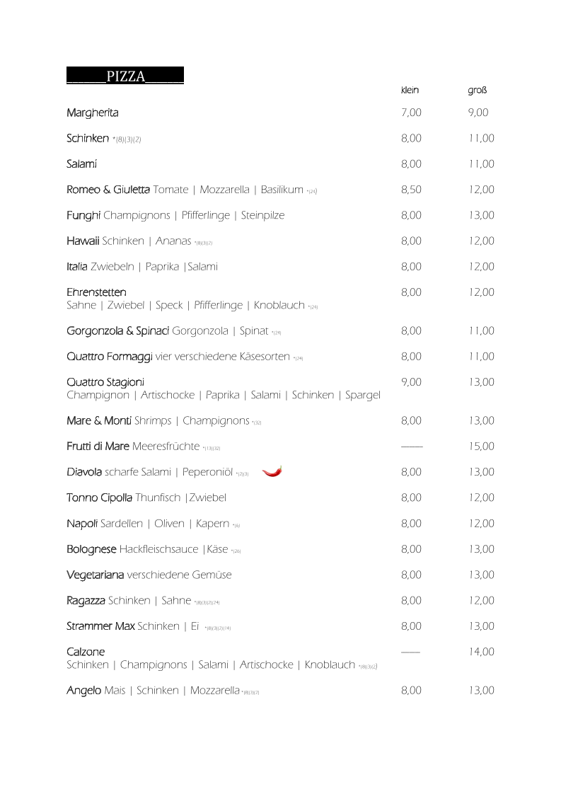 Speisekarte photo 1
