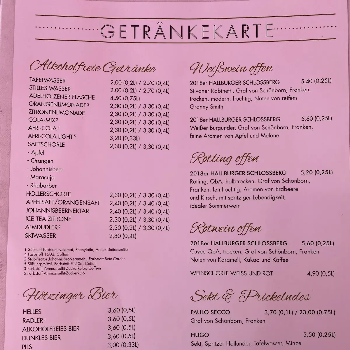 Speisekarte photo 1