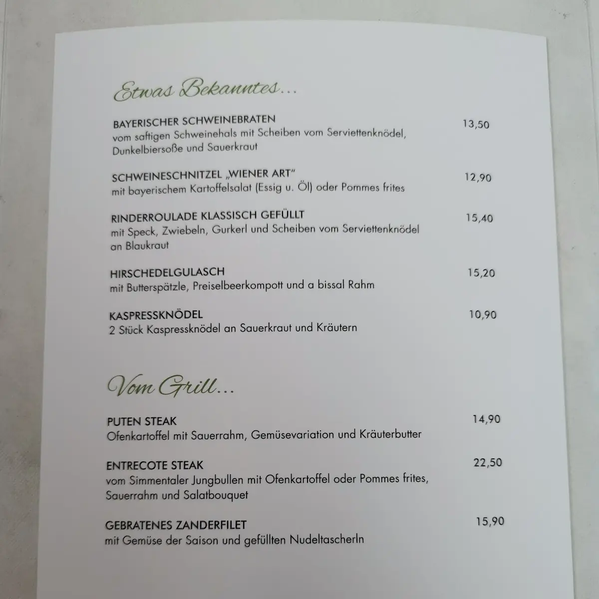 Speisekarte photo 10
