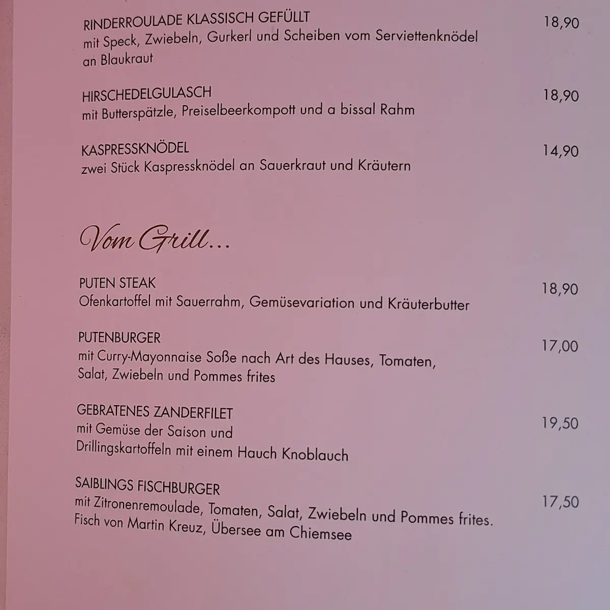 Speisekarte photo 3