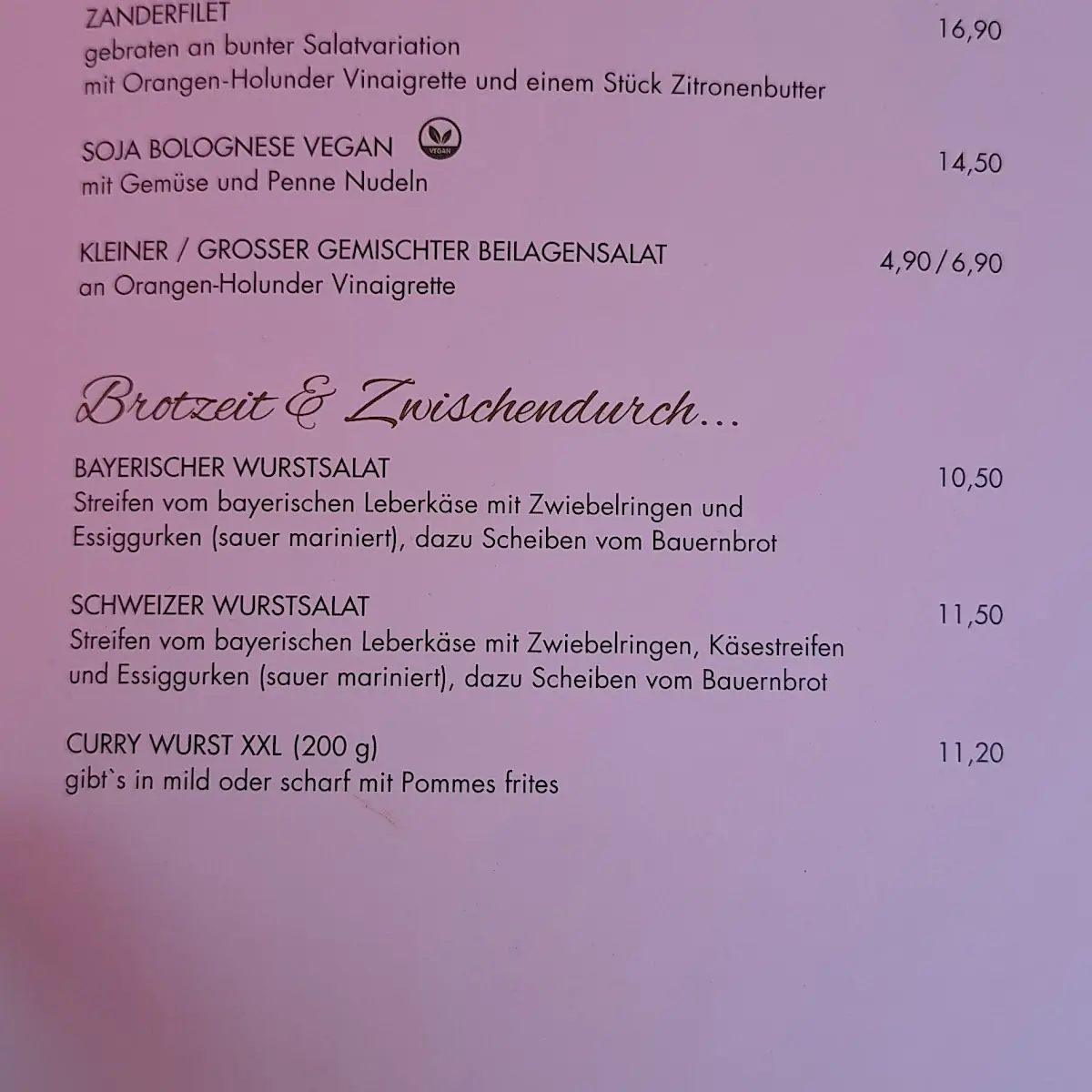 Speisekarte photo 6