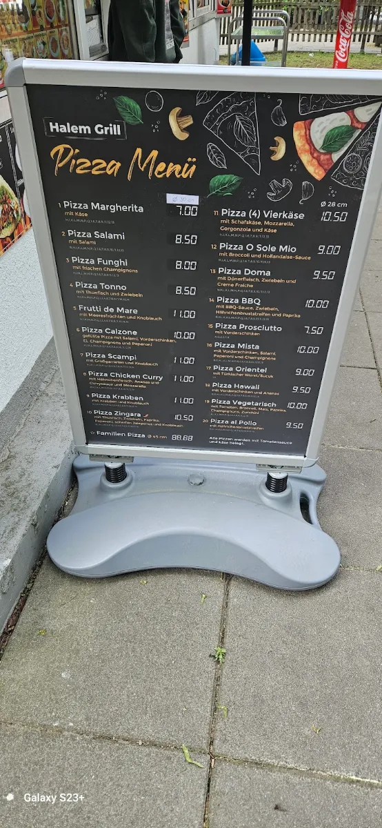Speisekarte, Halem Grill
