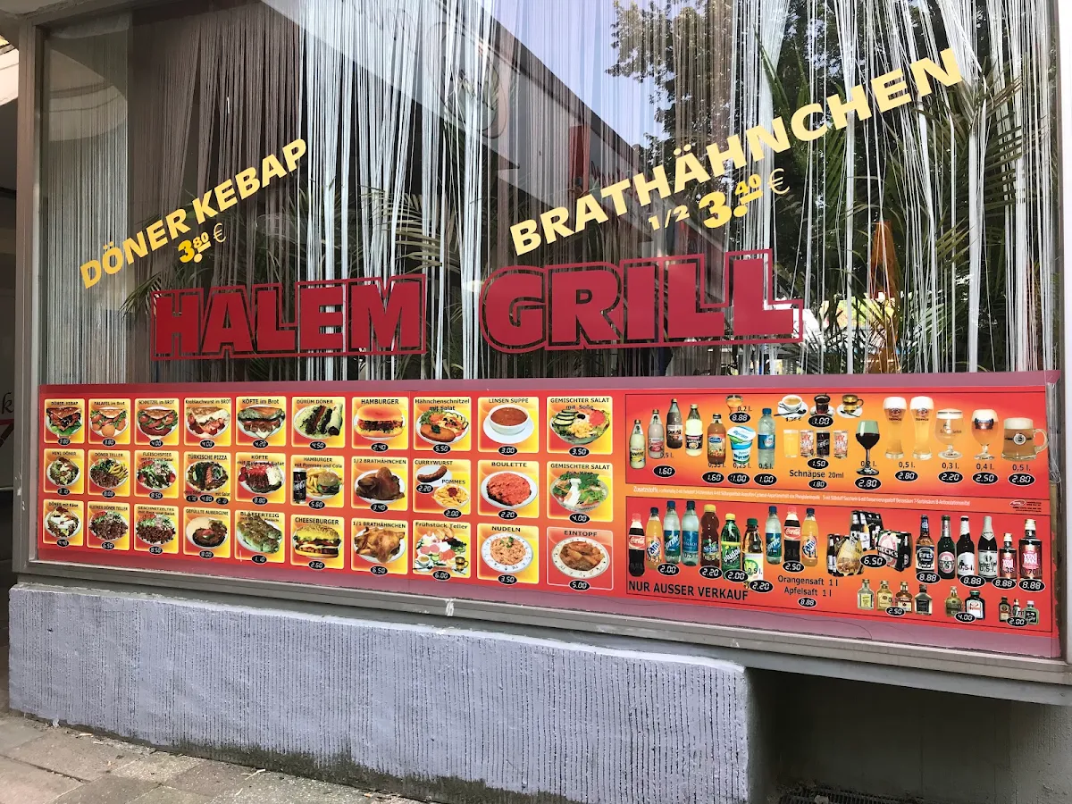 Speisekarte, Halem Grill