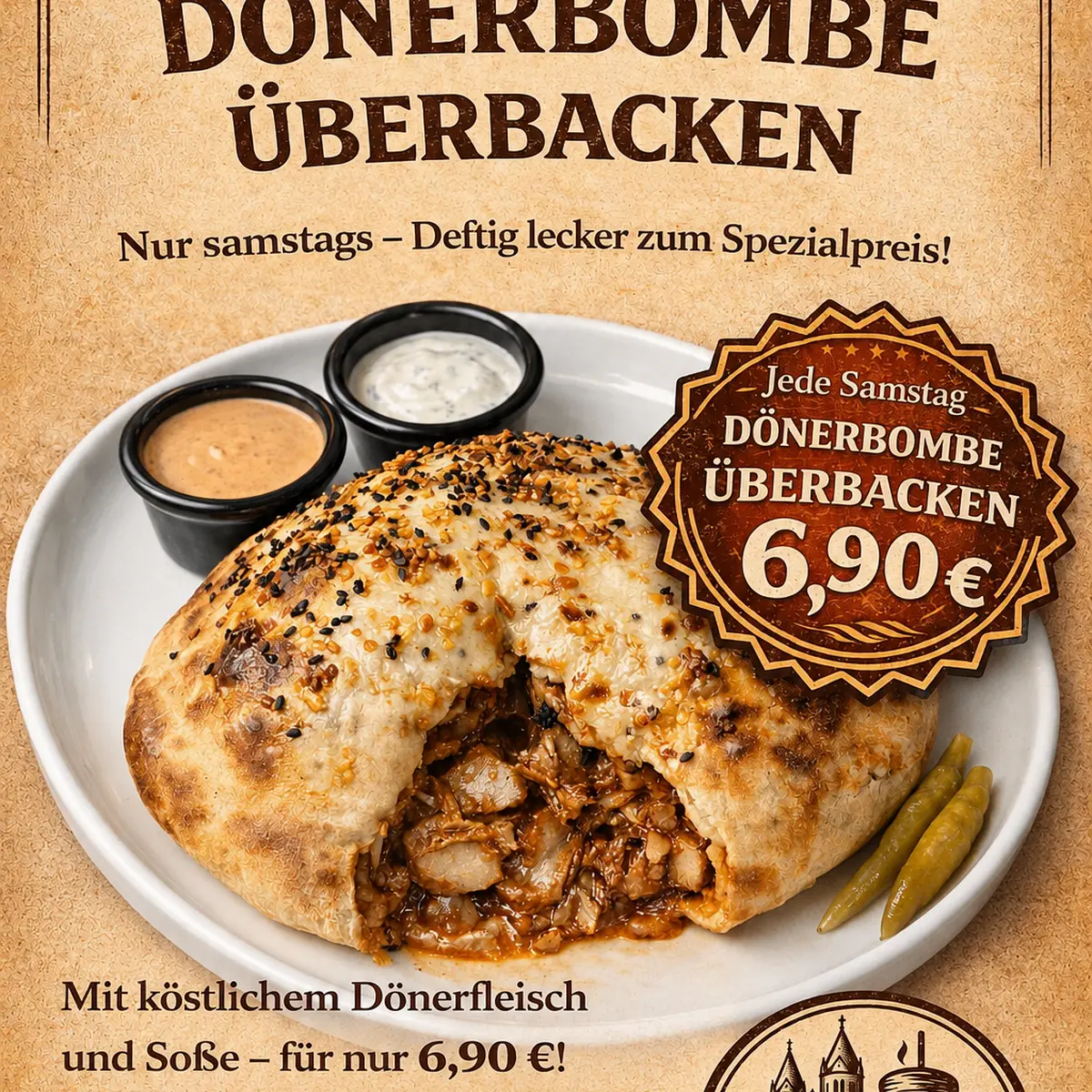 Speisekarte, Döner am Dom