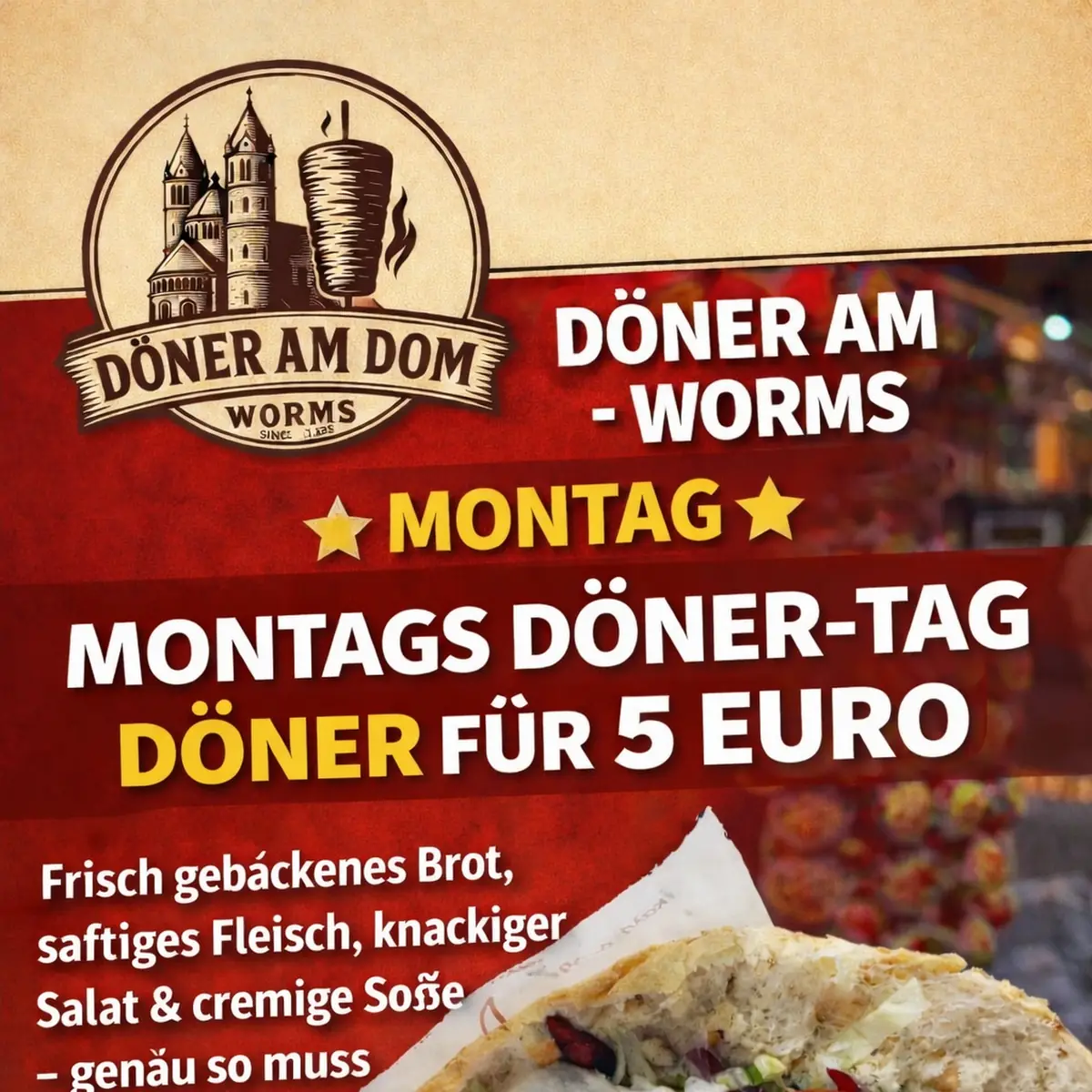 Speisekarte, Döner am Dom