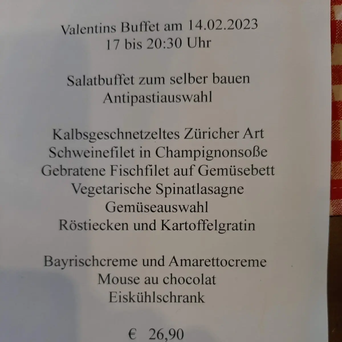 Speisekarte photo 3