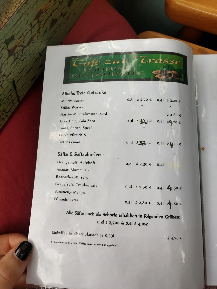 Speisekarte, Müptela Cafe Lounge