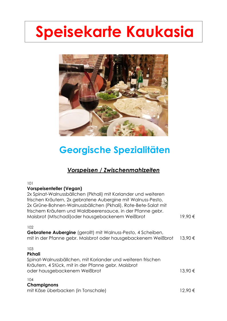 Speisekarte photo 1