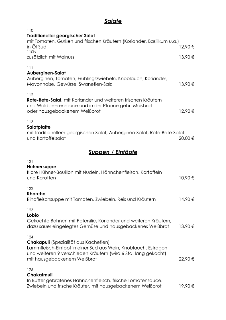 Speisekarte photo 3