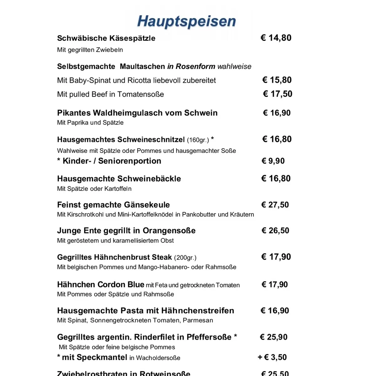 Speisekarte photo 4