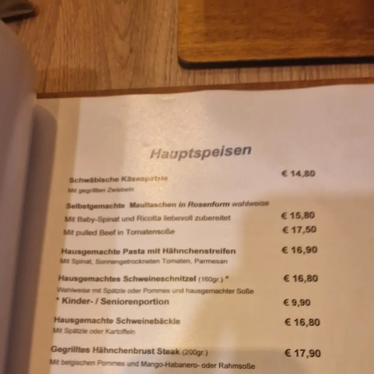 Speisekarte photo 7