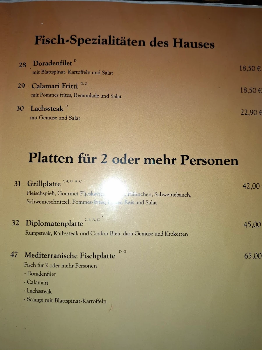 Speisekarte photo 2