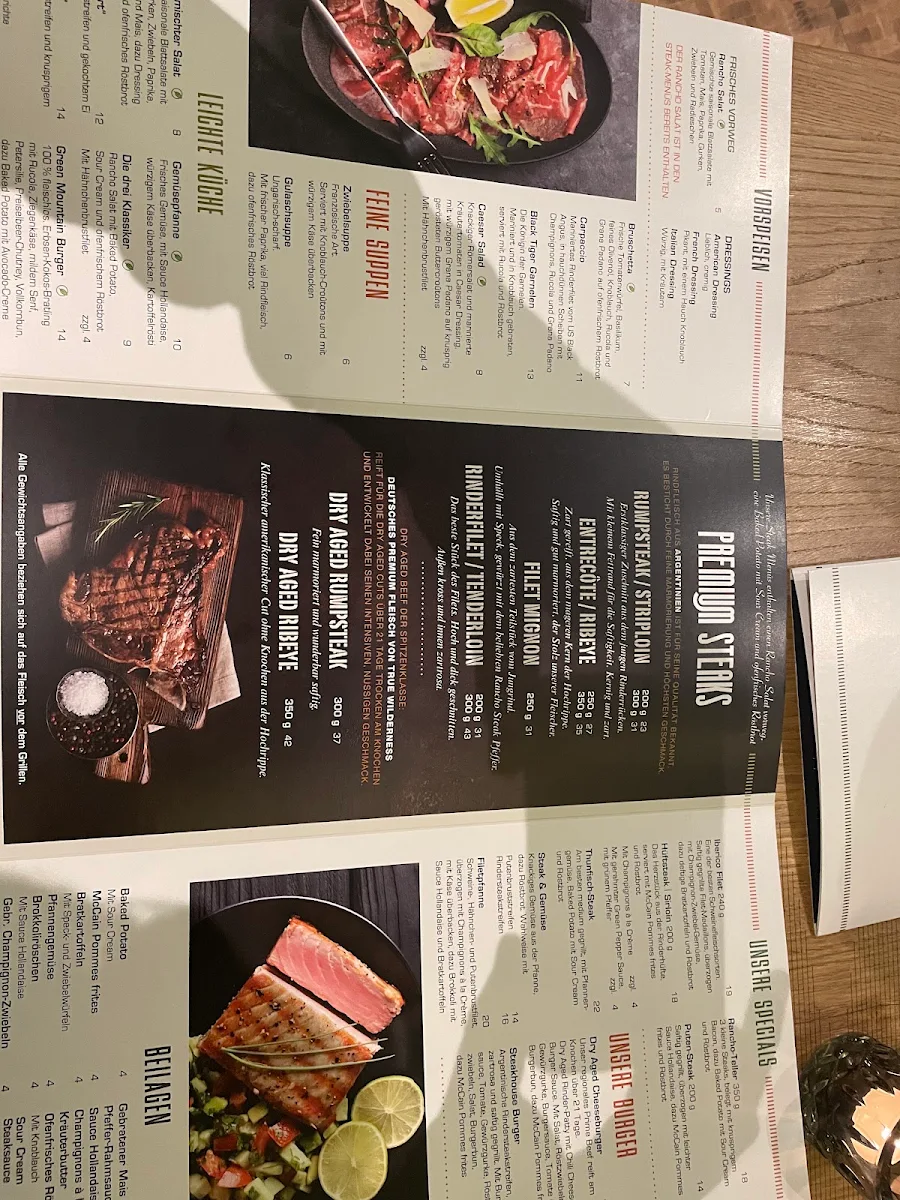 Speisekarte, FIDELIO Bistro & Restaurant